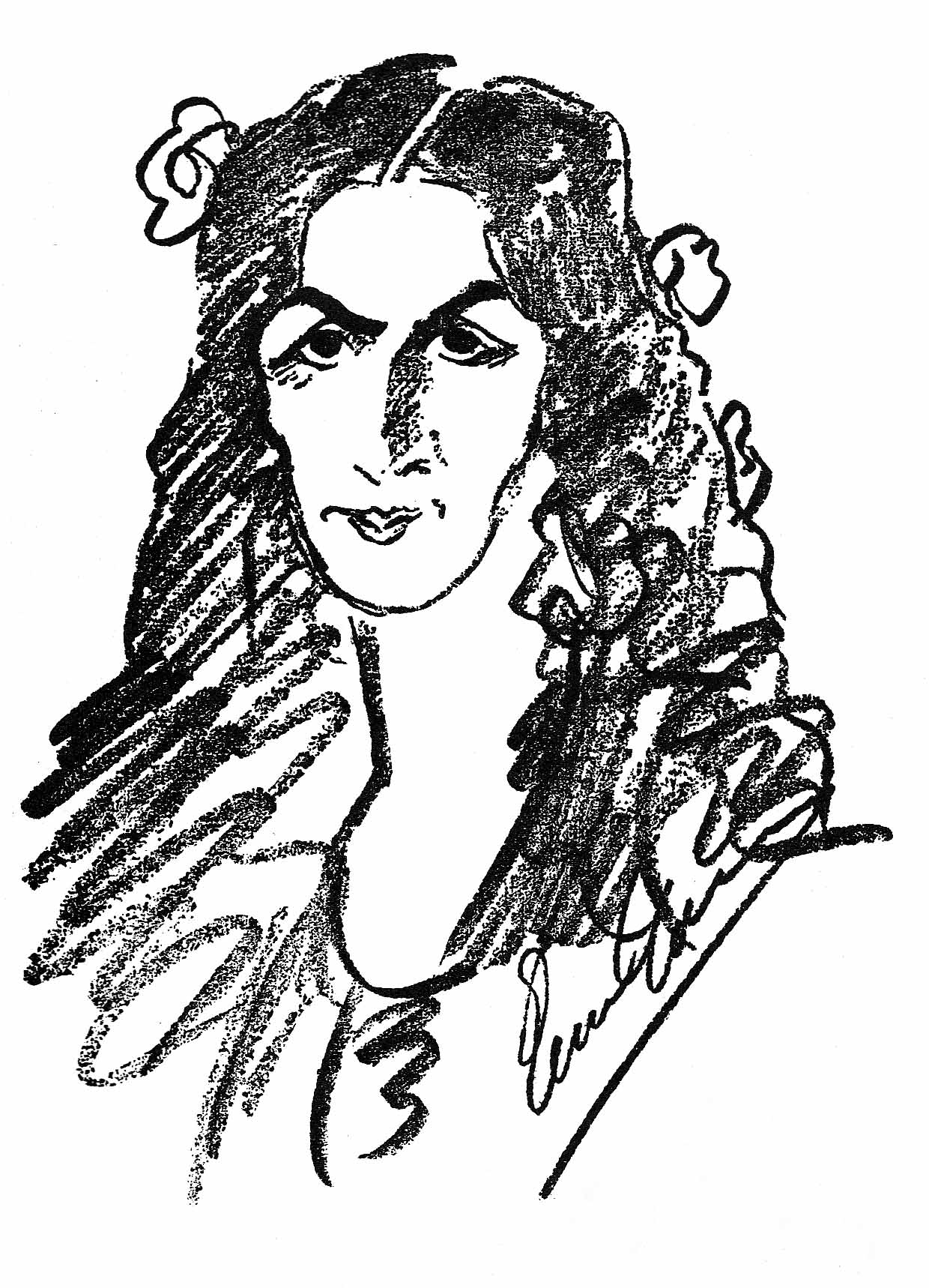 Caruso's caricature of Amelita Galli-Curci